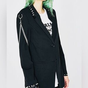 Current Mood Black Studded Women's Blazer